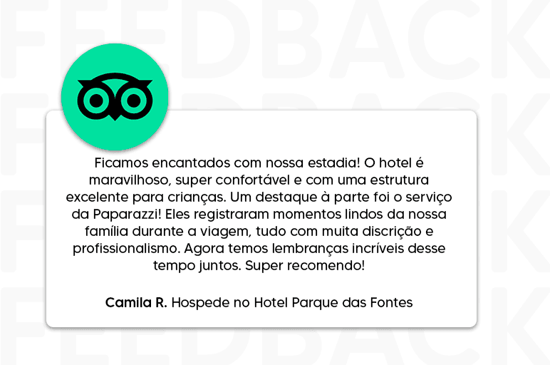 feedback de cliente elogiando hotel